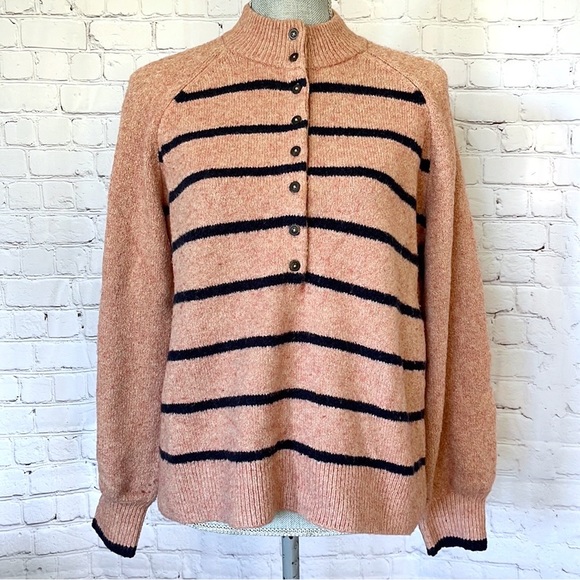 MADEWELL Pembury Henley Mockneck Striped Sweater - Picture 3 of 14
